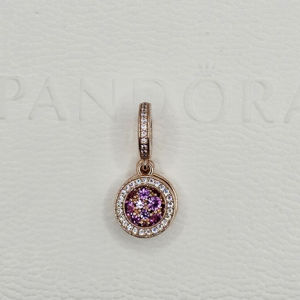 🎁Authentic Pandora ROSE SPARKLING DANGLE CHARM - Picture 4 of 8